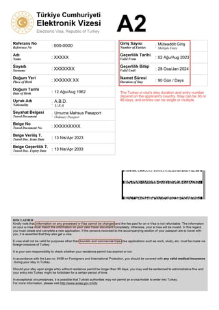 Turkey Visa Information Turkey Visa Information