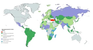Visa Requirements for Turkish Citizens Visa Requirements for Turkish Citizens