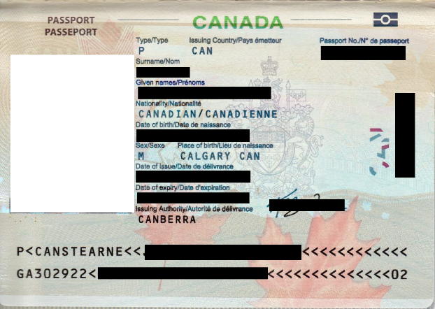 Pasaporte canadiense para visa de Turquía Pasaporte canadiense para visa de Turquía