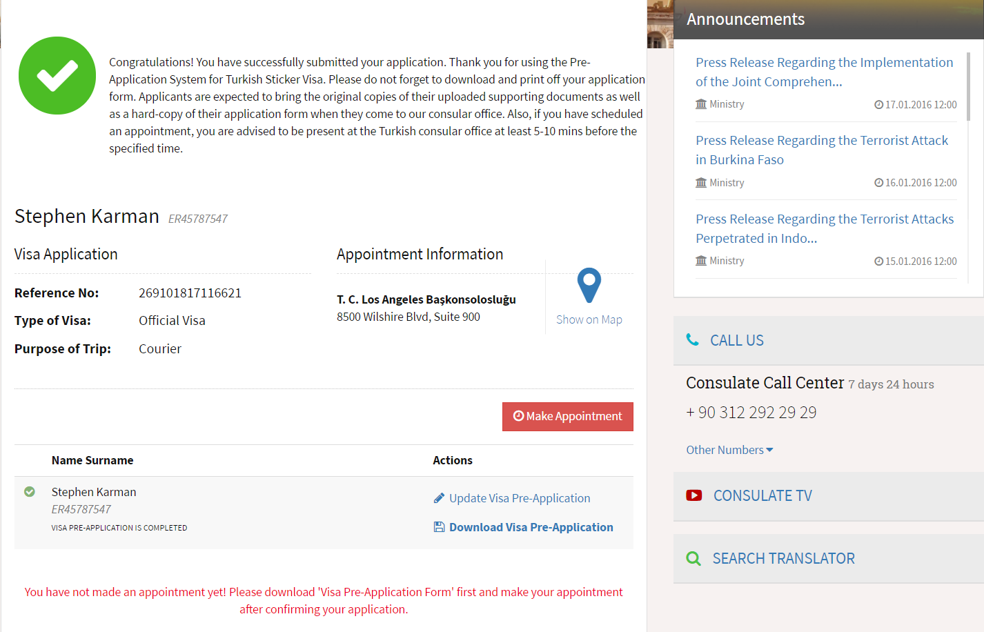 Confirm your application Confirm your application