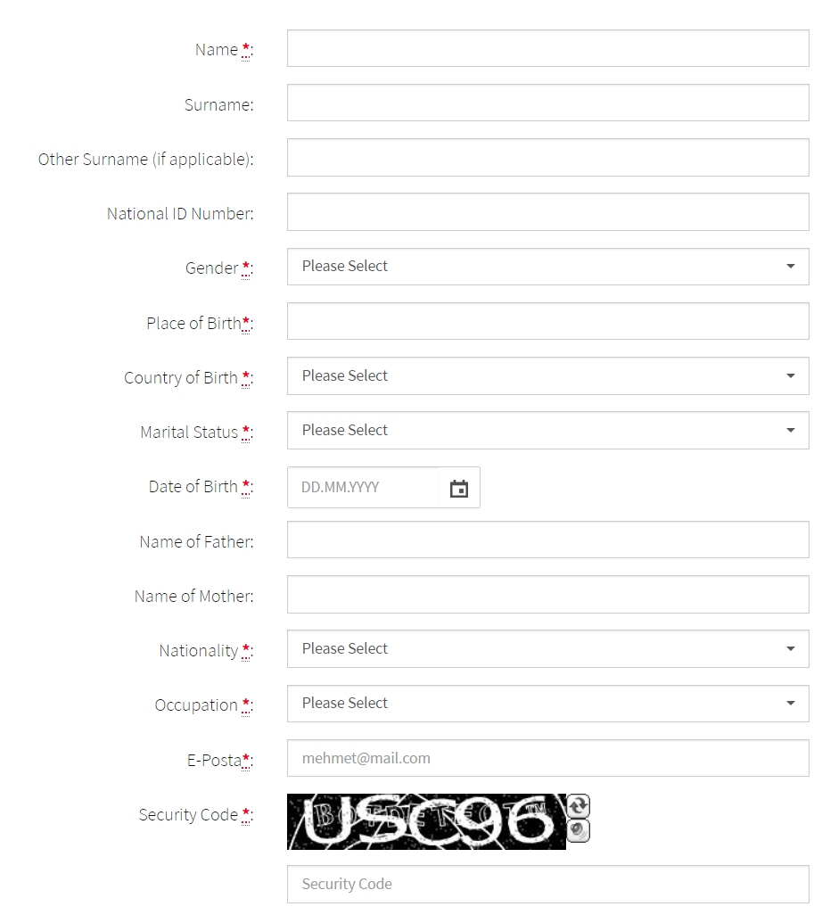 Required Documents Form Required Documents Form